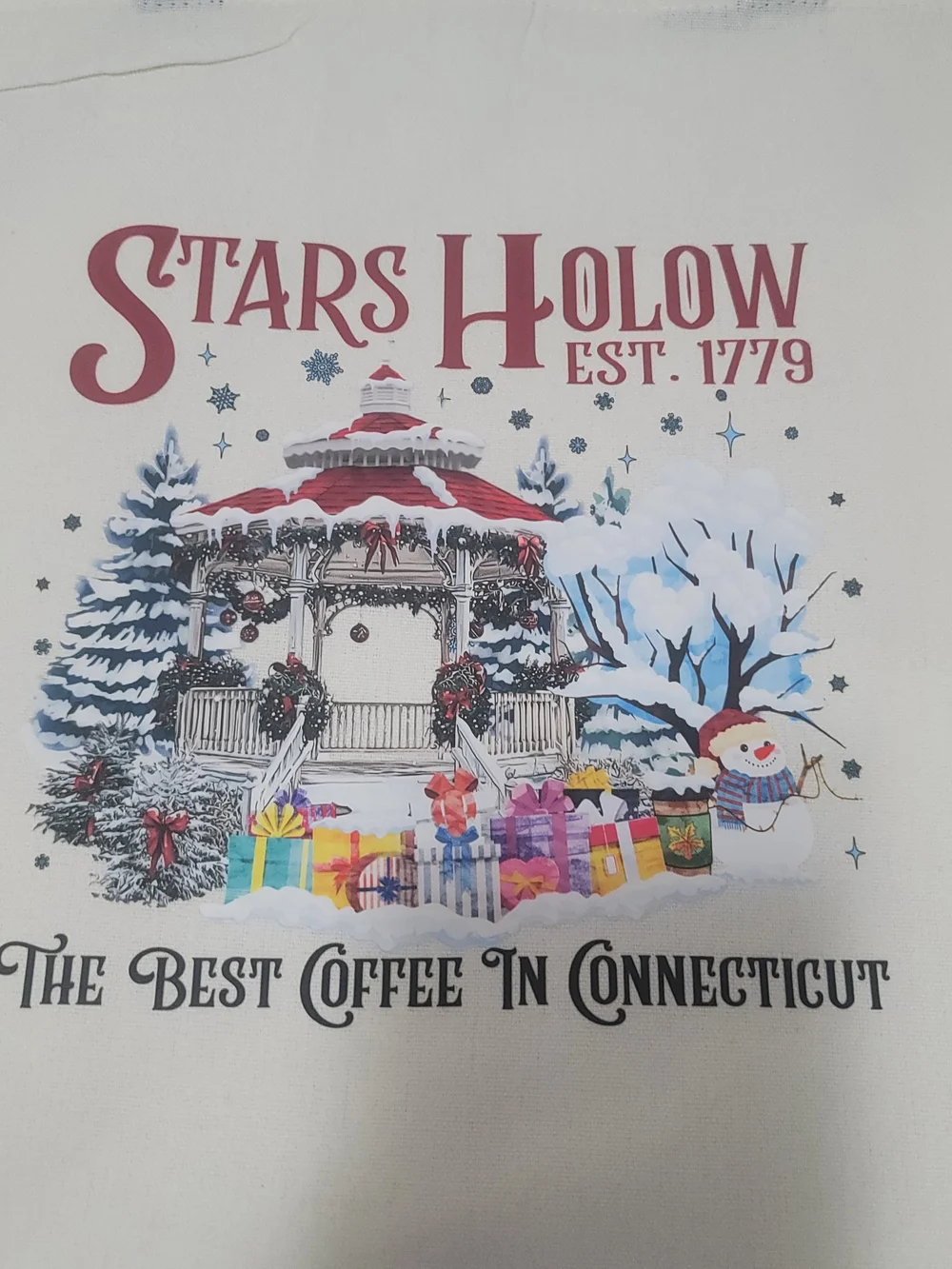 Holiday Gazebo Graphic Tee & Tote - White Christmas Set